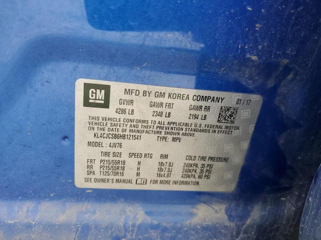 KL4CJCSB6HB121541 - 2017 BUICK ENCORE ESSENCE BLUE photo 14