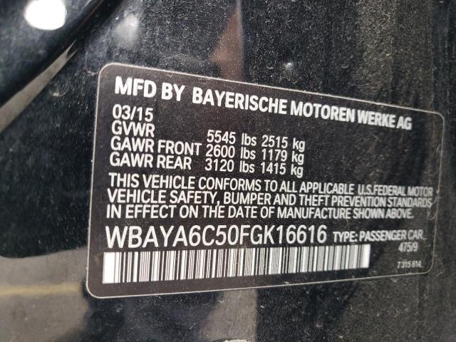 WBAYA6C50FGK16616 - 2015 BMW 740 I أسود صورة 12