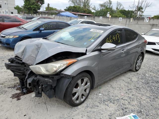 KMHDH4AE6CU456024 - 2012 HYUNDAI ELANTRA GLS GRAY photo 1