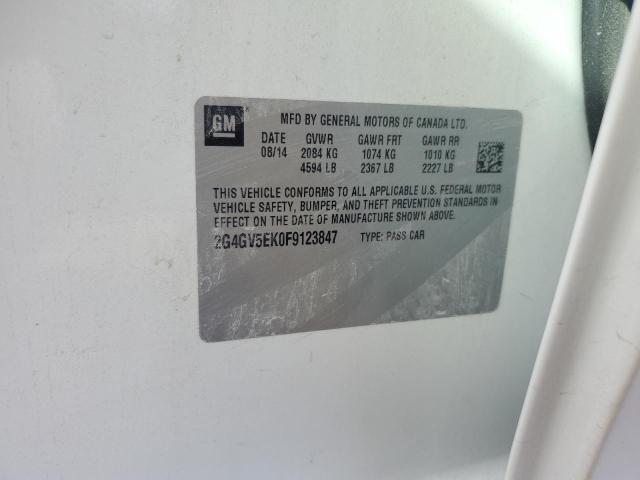 2G4GV5EK0F9123847 - 2015 BUICK REGAL 白色 照片 13