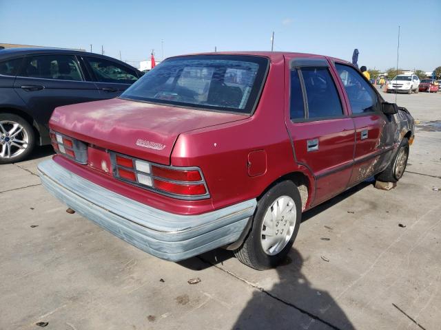 1B3XP28D7MN596120 - 1991 DODGE SHADOW AMERICA RED photo 3