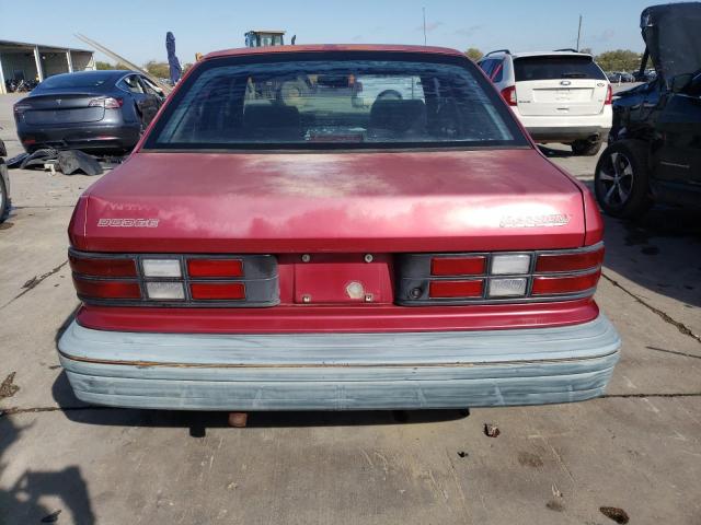 1B3XP28D7MN596120 - 1991 DODGE SHADOW AMERICA RED photo 6