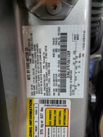 3LN6L5F97LR615309 - 2020 LINCOLN MKZ RESERVE ვერცხლისფერი ფოტო 12