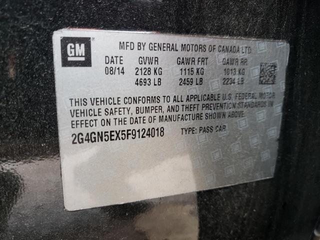 2G4GN5EX5F9124018 - 2015 BUICK REGAL PREMIUM BLACK photo 13