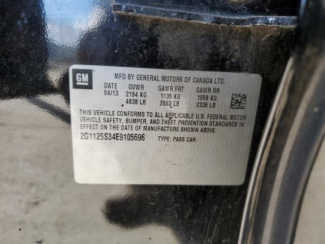 2G1125S34E9105696 - 2014 CHEVROLET IMPALA LT BLACK photo 12