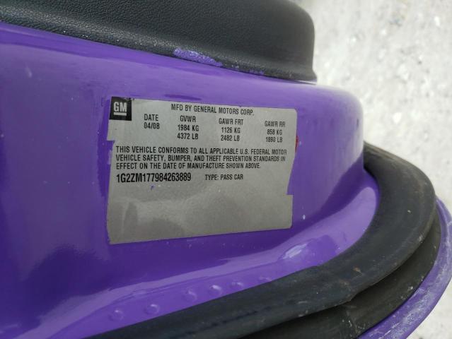 1G2ZM177984263889 - 2008 PONTIAC G6 GXP PURPLE photo 12