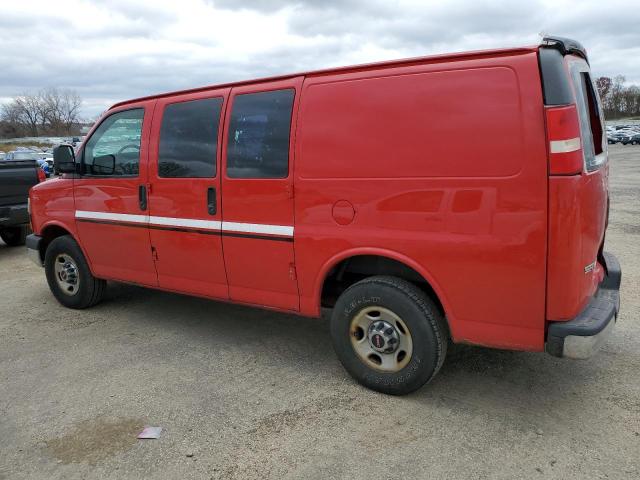 1GTZ7TCG9E1172638 - 2014 GMC SAVANA G3500 RED photo 2