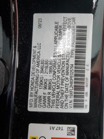 19XFL2H80PE025764 - 2023 HONDA CIVIC SPORT 黑色 照片 13