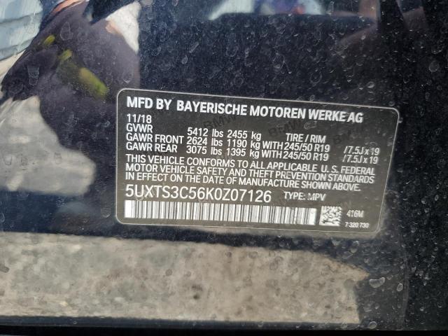 5UXTS3C56K0Z07126 - 2019 BMW X3 XDRIVEM40I BLACK photo 13
