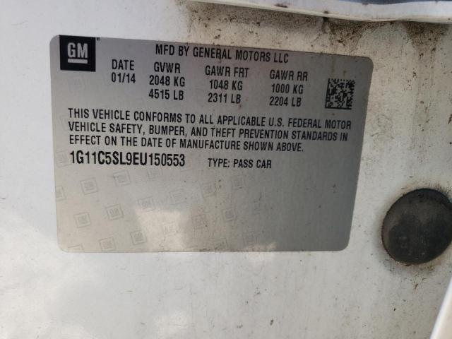 1G11C5SL9EU150553 - 2014 CHEVROLET MALIBU 1LT WHITE photo 12