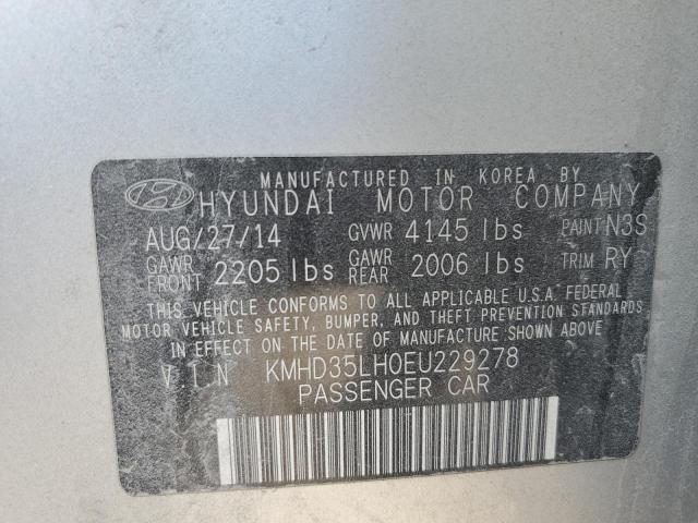 KMHD35LH0EU229278 - 2014 HYUNDAI ELANTRA GT SILVER photo 12