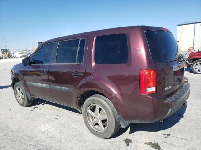 5FNYF3H27BB035826 - 2011 HONDA PILOT LX MAROON photo 2