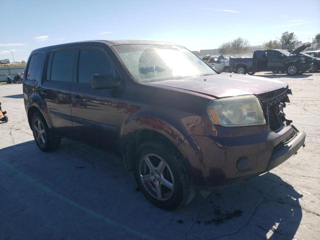 5FNYF3H27BB035826 - 2011 HONDA PILOT LX MAROON photo 4