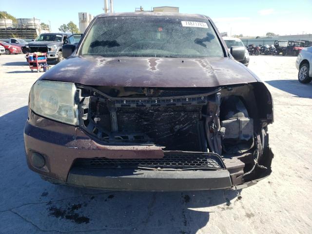 5FNYF3H27BB035826 - 2011 HONDA PILOT LX MAROON photo 5