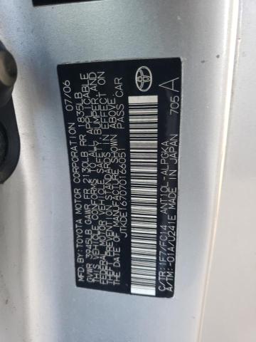 JTKDE167070166051 - 2007 TOYOTA SCION TC 银色 照片 12