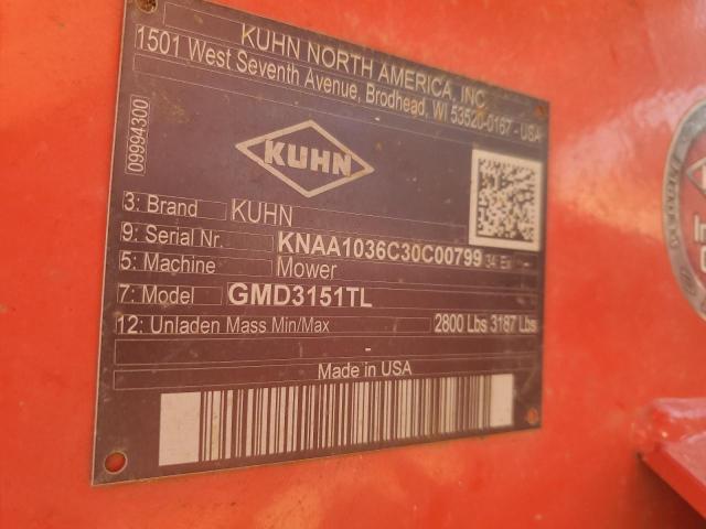 KNAA1036C30C00799 - 2021 KUHN GMD 3550 RED photo 10