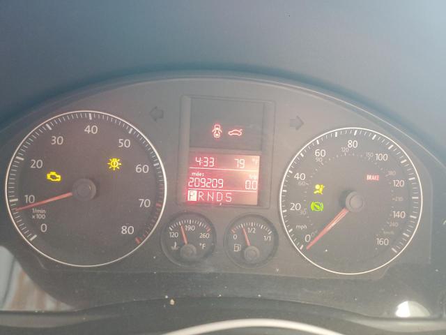 3VWRA71K39M038214 - 2009 VOLKSWAGEN JETTA WOLFSBURG 黑色 照片 9