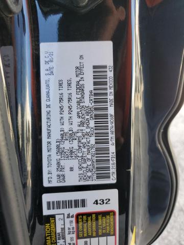 3TYSZ5AN9MT021782 - 2021 TOYOTA TACOMA ACCESS CAB შავი ფოტო 12