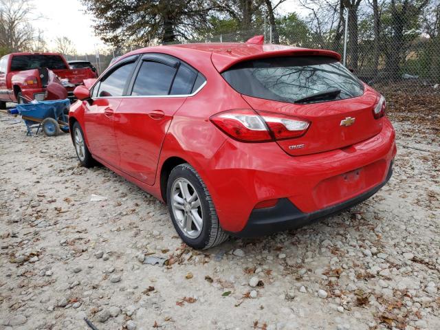 3G1BE6SM1HS519195 - 2017 CHEVROLET CRUZE LT RED photo 2