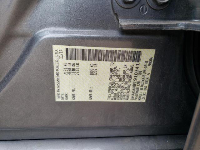 1N4AA5AP8EC910341 - 2014 NISSAN MAXIMA S GRAY photo 12