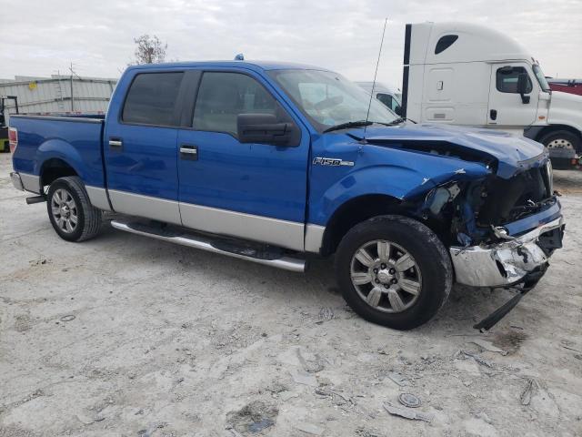 1FTFW1CV6AFA12478 - 2010 FORD F150 SUPERCREW BLUE photo 4