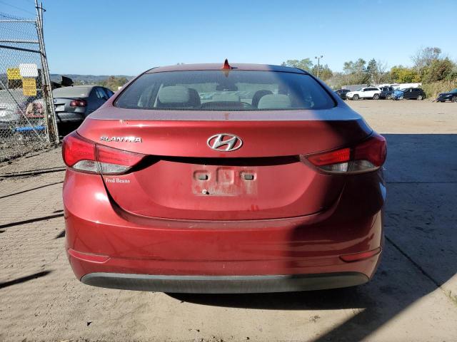 5NPDH4AE3EH455222 - 2014 HYUNDAI ELANTRA SE RED photo 6