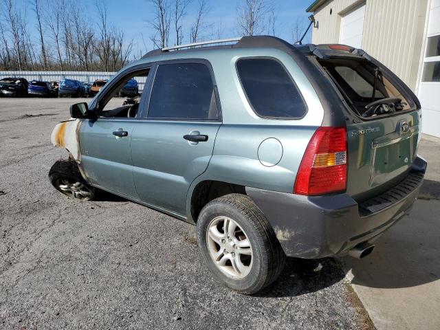 KNDJE723377321747 - 2007 KIA SPORTAGE EX TURQUOISE photo 2