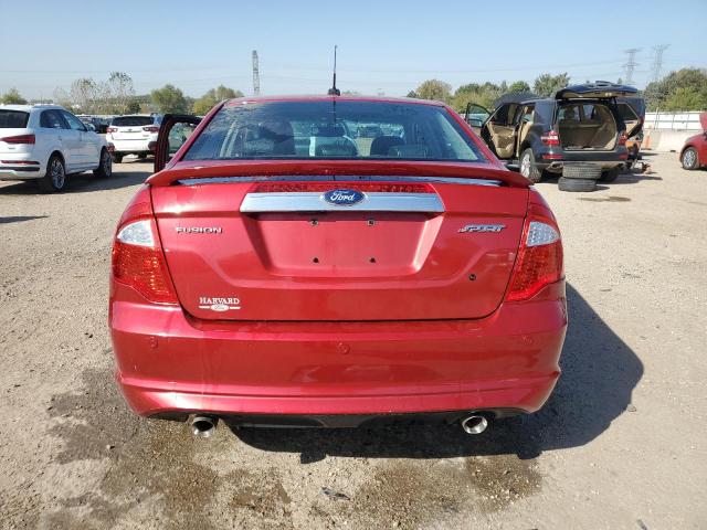 3FAHP0KC3AR350817 - 2010 FORD FUSION SPORT RED photo 6