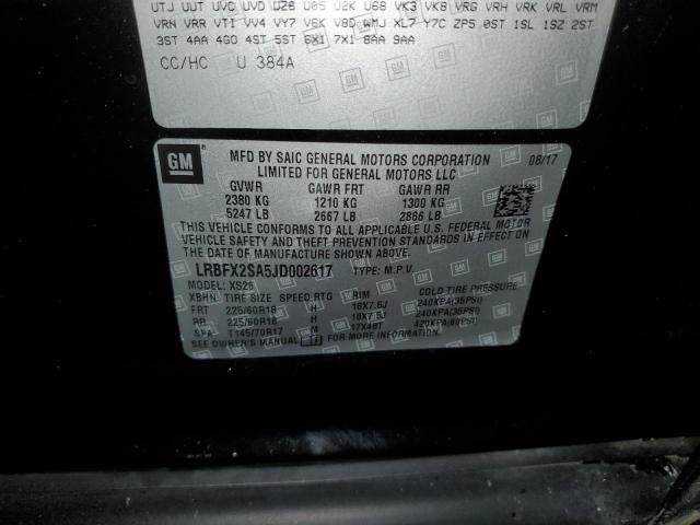 LRBFX2SA5JD002617 - 2018 BUICK ENVISION ESSENCE BLACK photo 14