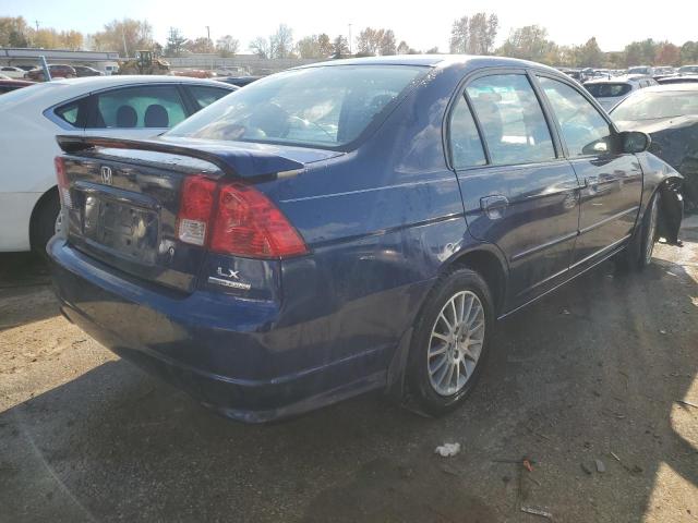 2HGES16575H608966 - 2005 HONDA CIVIC LX BLUE photo 3