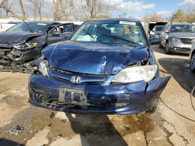 2HGES16575H608966 - 2005 HONDA CIVIC LX BLUE photo 5