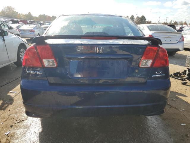 2HGES16575H608966 - 2005 HONDA CIVIC LX BLUE photo 6