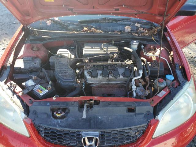 1HGEM22124L068432 - 2004 HONDA CIVIC DX VP Կարմիր լուսանկար 11