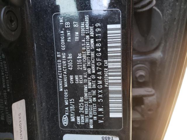 5XXGM4A70FG481199 - 2015 KIA OPTIMA LX BLACK photo 12