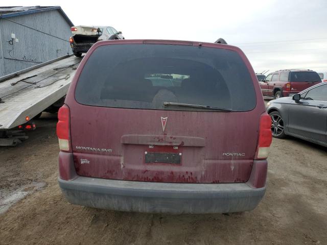 1GMDV03L15D252800 - 2005 PONTIAC MONTANA SV6 BURGUNDY photo 6