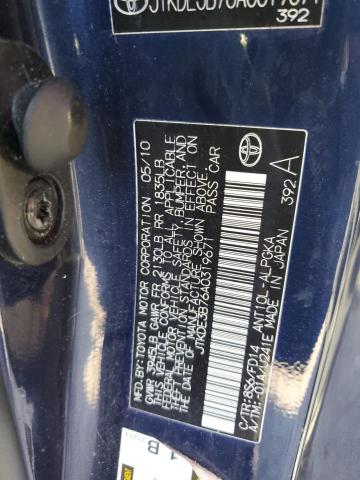 JTKDE3B76A0319671 - 2010 TOYOTA SCION TC Mavi foto 13