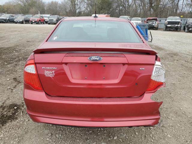 3FAHP0HA6CR237873 - 2012 FORD FUSION SE RED photo 6