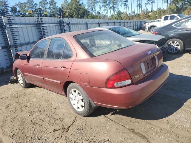 3N1CB51D02L690640 - 2002 NISSAN SENTRA XE BURGUNDY photo 2