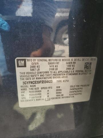 3GYFNCE39FS594423 - 2015 CADILLAC SRX PERFORMANCE COLLECTION Bleu photo 14