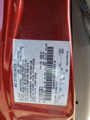 3FAHP31N55R109514 - 2005 FORD FOCUS ZX3 RED photo 12