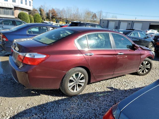 1HGCR2F31EA193276 - 2014 HONDA ACCORD LX MAROON photo 3