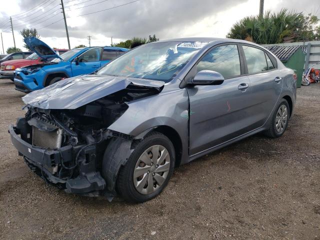 3KPA24AB8KE226691 - 2019 KIA RIO S GRAY photo 1