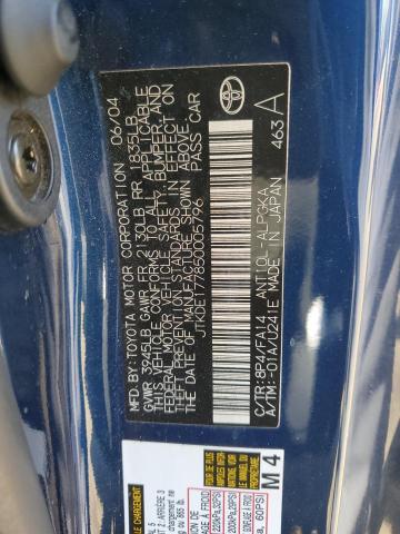 JTKDE177850005796 - 2005 TOYOTA SCION TC 蓝色 照片 12