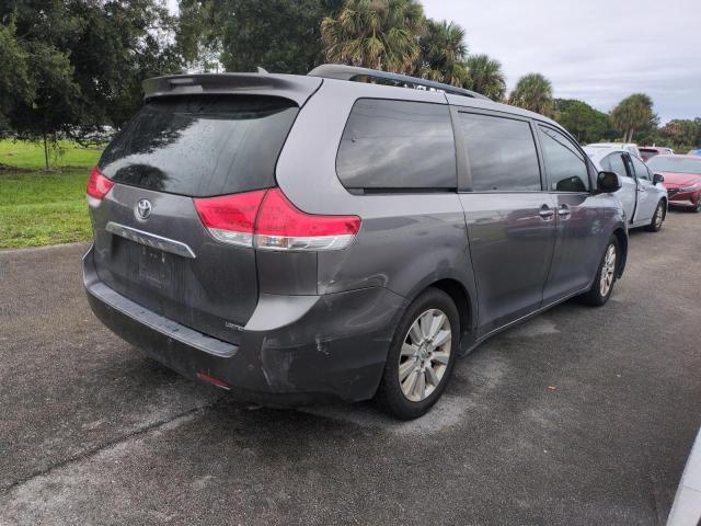 5TDYK3DC6BS121893 - 2011 TOYOTA SIENNA XLE CHARCOAL photo 3