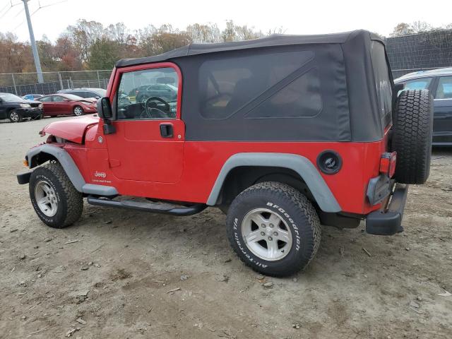 1J4FA44S16P763150 - 2006 JEEP WRANGLER / UNLIMITED RED photo 2