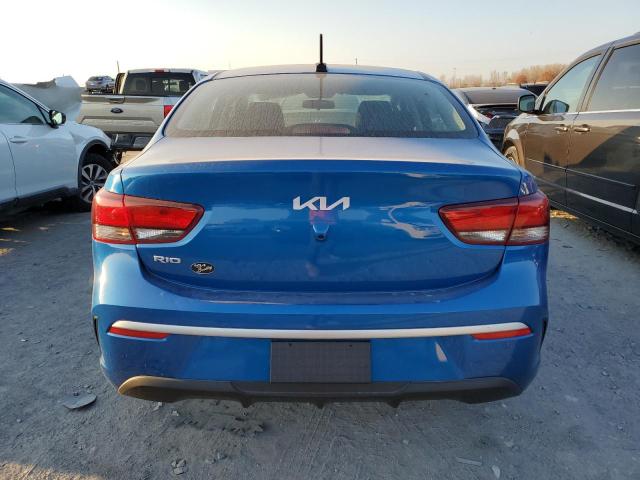 3KPA24AD5PE619556 - 2023 KIA RIO LX BLUE photo 6