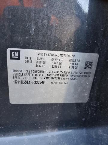 1G11C5SL1FF330549 - 2015 CHEVROLET MALIBU 1LT 石墨色 照片 12