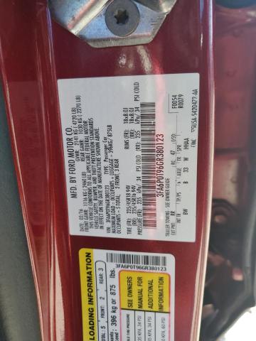 3FA6P0T96GR380123 - 2016 FORD FUSION SE RED photo 12