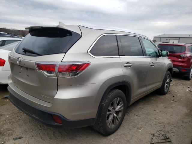 5TDJKRFH1FS205042 - 2015 TOYOTA HIGHLANDER XLE GOLD photo 3