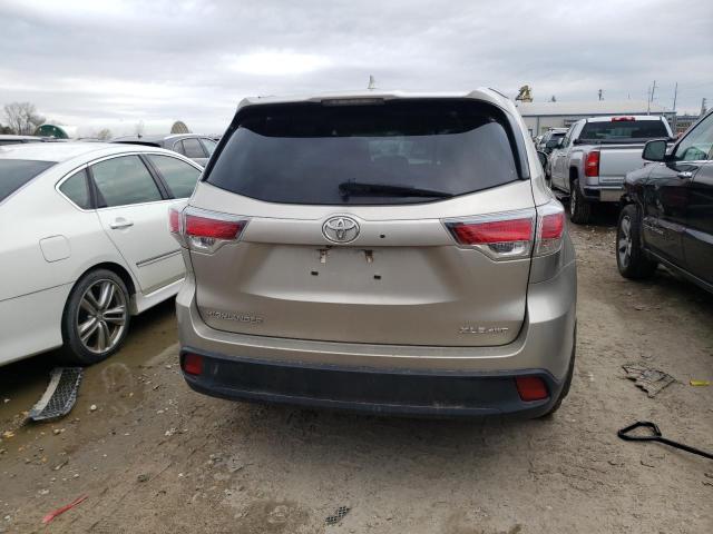 5TDJKRFH1FS205042 - 2015 TOYOTA HIGHLANDER XLE GOLD photo 6